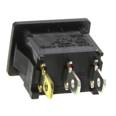 RS PRO Illuminated SPST, On-Off Rocker Switch Panel Mount