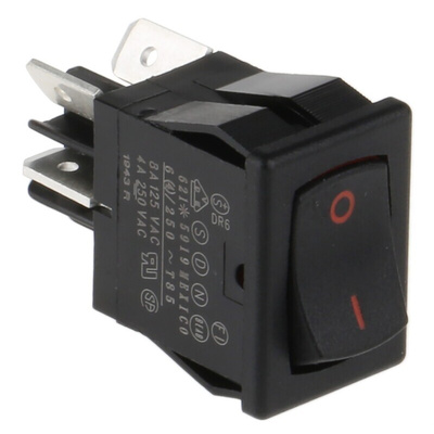 Carlingswitch DPST, On-None-Off Rocker Switch Panel Mount
