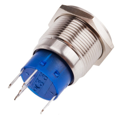 RS PRO Illuminated Push Button Switch, Momentary, Panel Mount, 19.2mm Cutout, SPDT, Yellow LED, 250V ac, IP67