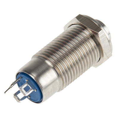 RS PRO Illuminated Push Button Switch, Latching, Panel Mount, 12mm Cutout, SPST, White LED, 24V ac/dc, IP40