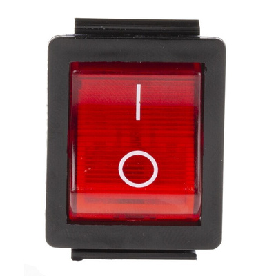 Arcolectric (Bulgin) Ltd Illuminated DPST, On-Off Rocker Switch Panel Mount