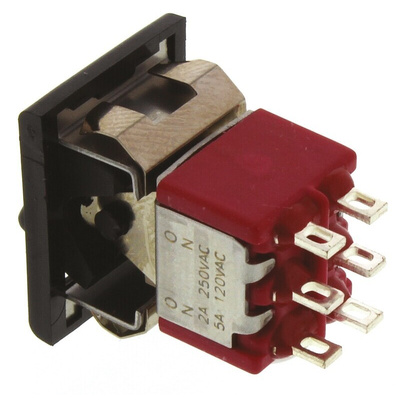 C & K DPDT, On-(On) Rocker Switch Panel Mount