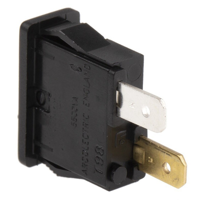 Arcolectric (Bulgin) Ltd SPST, On-Off Rocker Switch Panel Mount