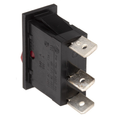 Arcolectric (Bulgin) Ltd Illuminated SPST, On-Off Rocker Switch Panel Mount