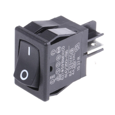 Carlingswitch DPST, On-None-Off Rocker Switch Panel Mount