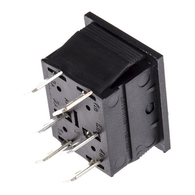 Arcolectric (Bulgin) Ltd DPDT, (On)-Off-(On) Rocker Switch Panel Mount