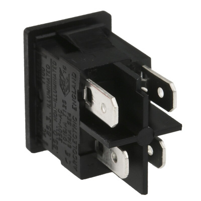 Arcolectric (Bulgin) Ltd DPST, On-Off Rocker Switch Panel Mount