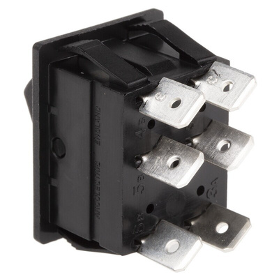 Arcolectric (Bulgin) Ltd DPDT, On-Off-On Rocker Switch Panel Mount
