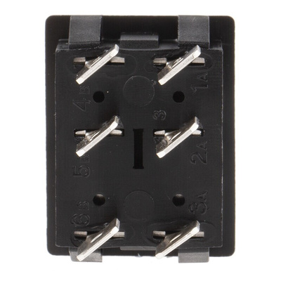 Arcolectric (Bulgin) Ltd DPDT, On-Off-On Rocker Switch Panel Mount