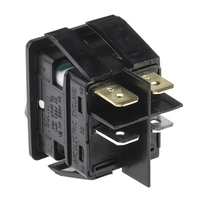 Arcolectric (Bulgin) Ltd Illuminated DPST, On-Off Rocker Switch Panel Mount
