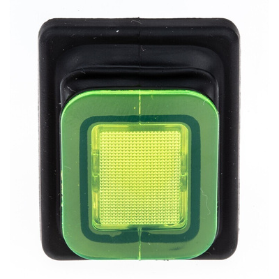 Molveno Illuminated DPST, On-None-Off Rocker Switch Panel Mount