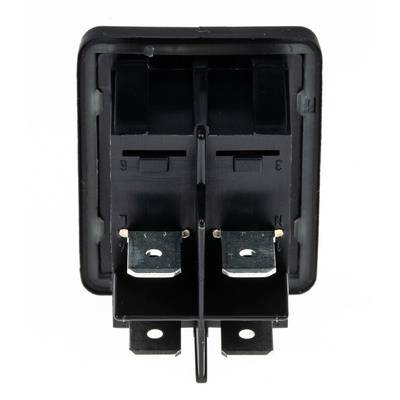 Molveno Illuminated DPST, On-None-Off Rocker Switch Panel Mount