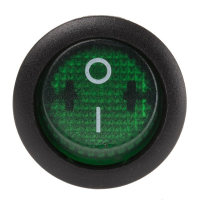 APEM Illuminated DPST, On-Off Rocker Switch Panel Mount