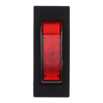 TE Connectivity Illuminated SPST, On-Off Rocker Switch Panel Mount