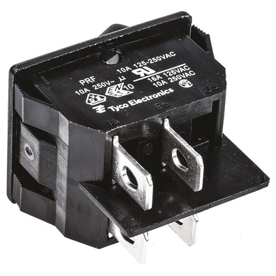 TE Connectivity DPST, On-Off Rocker Switch Panel Mount
