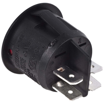 Arcolectric (Bulgin) Ltd Illuminated DPST, On-Off Rocker Switch Panel Mount