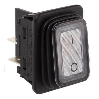 Marquardt Illuminated DPST, On-None-Off Rocker Switch Panel Mount