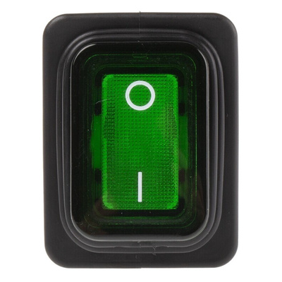 Marquardt Illuminated DPST, On-None-Off Rocker Switch Panel Mount