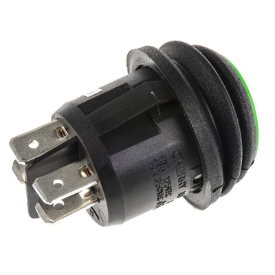 ZF Illuminated DPST, On-None-Off Rocker Switch Panel Mount