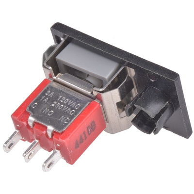 RS PRO Push Button Switch, Momentary, Panel Mount, 8.71mm Cutout, SPDT, 32/50/125V ac