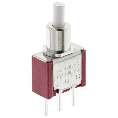 RS PRO Push Button Switch, Momentary, PCB, SPDT, 32/50/125V ac