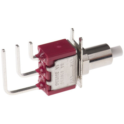RS PRO Push Button Switch, Latching, PCB, SPDT, 120/250V ac