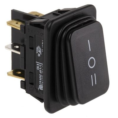 Marquardt DPDT, On-Off-On Rocker Switch Panel Mount