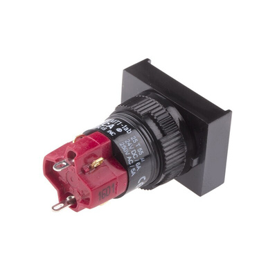 RS PRO Illuminated Push Button Switch, Momentary, Panel Mount, 16mm Cutout, SPDT, 250V ac, IP40