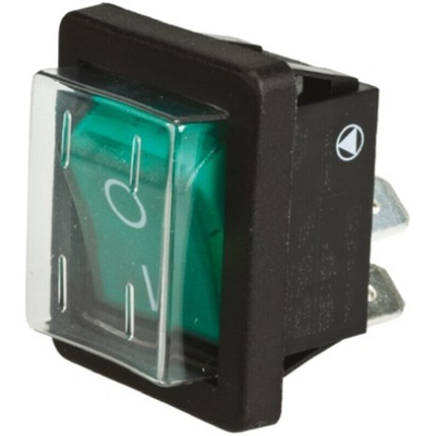 Arcolectric (Bulgin) Ltd Illuminated DPST, On-Off Rocker Switch Panel Mount