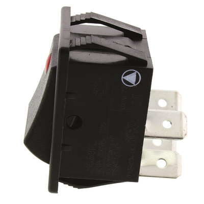 Arcolectric (Bulgin) Ltd DPST, On-Off Rocker Switch Panel Mount