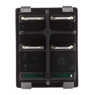 Molveno Illuminated DPST, On-None-Off Rocker Switch Panel Mount