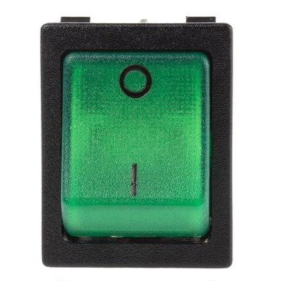 Molveno Illuminated DPST, On-None-Off Rocker Switch Panel Mount