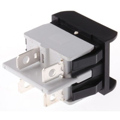 Apem Illuminated DPST, On-None-Off Rocker Switch Panel Mount