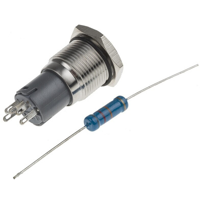 RS PRO Illuminated Push Button Switch, Latching, Panel Mount, 16mm Cutout, SPDT, Blue LED, 250V ac, IP65, IP67