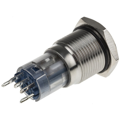 RS PRO Illuminated Push Button Switch, Latching, Panel Mount, 16mm Cutout, SPDT, Red LED, 250V ac, IP65, IP67