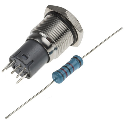 RS PRO Illuminated Push Button Switch, Latching, Panel Mount, 16mm Cutout, SPDT, Red LED, 250V ac, IP65, IP67
