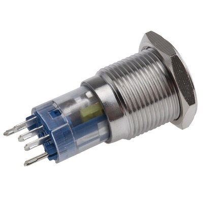 RS PRO Illuminated Push Button Switch, Momentary, Panel Mount, 16mm Cutout, SPDT, Red LED, 250V ac, IP65, IP67