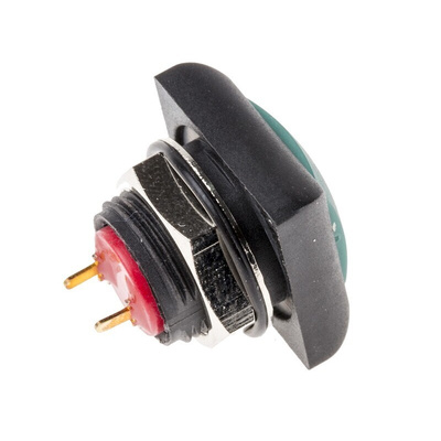 RS PRO Push Button Switch, Momentary, PCB, 13.6mm Cutout, SPST, 30V dc, IP67