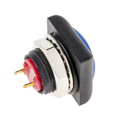RS PRO Push Button Switch, Momentary, PCB, 13.6mm Cutout, SPST, 30V dc, IP67