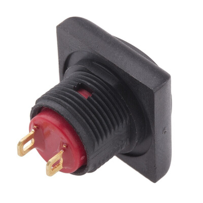 RS PRO Push Button Switch, On-(Off), Panel Mount, 13.6mm Cutout, SPST, 30V dc, IP67