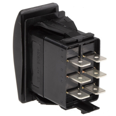 Carling Technologies DPDT, (On)-Off-(On) Rocker Switch Panel Mount
