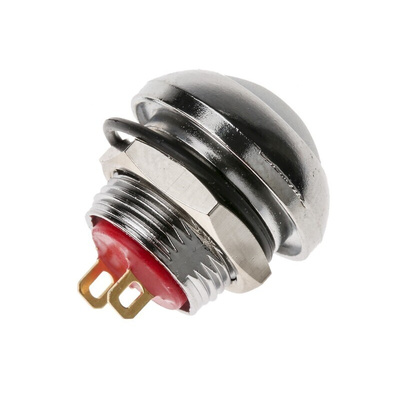 RS PRO Miniature Push Button Switch, Momentary, Panel Mount, 13.6mm Cutout, SPST, 250 V ac @ 200 mA, 50 V dc @ 200 mA,