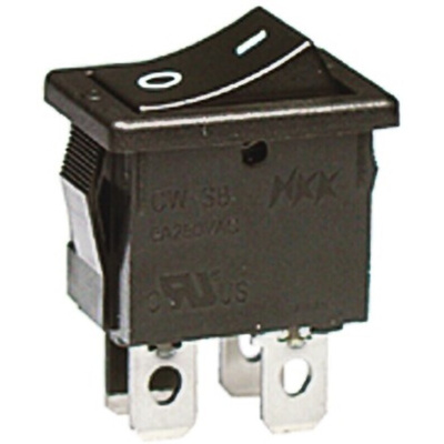 NKK Switches DPST, On-None-Off Rocker Switch Panel Mount