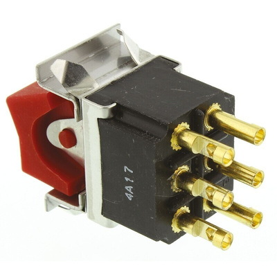 TE Connectivity DPDT, Latching Rocker Switch Panel Mount