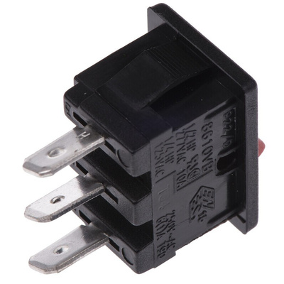 Arcolectric (Bulgin) Ltd SPDT, On-On Rocker Switch Panel Mount