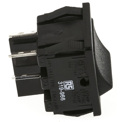 Arcolectric (Bulgin) Ltd DPST, On-Off Rocker Switch Panel Mount