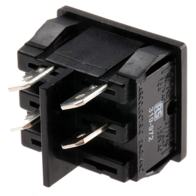 Arcolectric (Bulgin) Ltd DPST, On-Off Rocker Switch Panel Mount