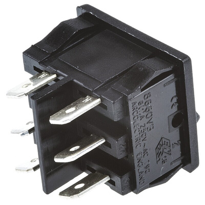 Arcolectric (Bulgin) Ltd DPDT, On-On Rocker Switch Panel Mount
