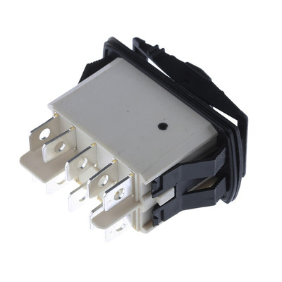APEM Illuminated DPDT, (On)-Off-(On) Rocker Switch Panel Mount