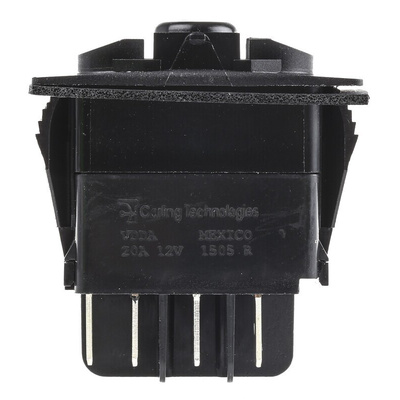 Carlingswitch Illuminated DPDT, Latching Rocker Switch Panel Mount